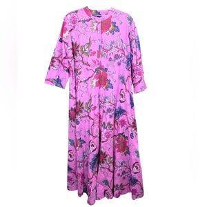 Craftluxe Australia Cotton Pink Floral Maxi sz L